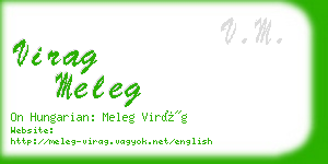 virag meleg business card